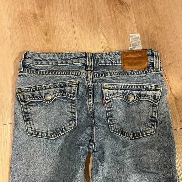 Levis Premium Noughties Bootcut Jeans Womens 27" x 30” Y2K Flap Pocket Blue City - Picture 7 of 7